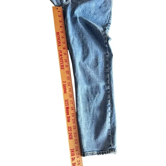 Abercrombie & Fitch Mom Jeans High Rise Size 4 Regular 27 Two Tone Denim - Picture 6 of 9